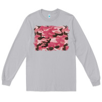 Moon Dust pink camouflage background Long Sleeve Tee - BarkalooDesign