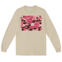 Mushroom pink camouflage background Long Sleeve Tee - BarkalooDesign