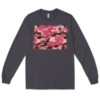 Smoke pink camouflage background Long Sleeve Tee - BarkalooDesign