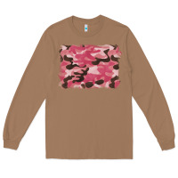 Toasted Coconut pink camouflage background Long Sleeve Tee - BarkalooDesign