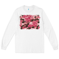 White pink camouflage background Long Sleeve Tee - BarkalooDesign