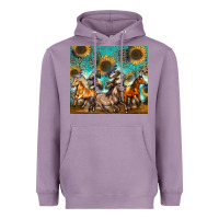 Lavender western horses Heavyweight Hoodie - Zillion Design Studio