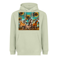 Matcha western horses Heavyweight Hoodie - Zillion Design Studio