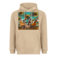 Mushroom western horses Heavyweight Hoodie - Zillion Design Studio