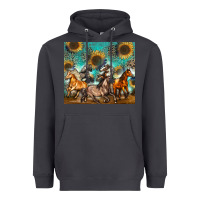 Smoke western horses Heavyweight Hoodie - Zillion Design Studio