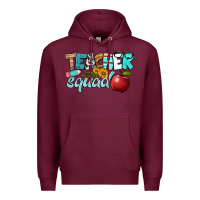 Burgundy teacher squad Premium Hoodie - BundleAndBundleShop