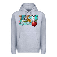 Heather Grey teacher squad Premium Hoodie - BundleAndBundleShop