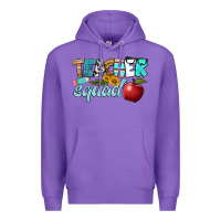 Purple teacher squad Premium Hoodie - BundleAndBundleShop