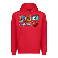 Red teacher squad Premium Hoodie - BundleAndBundleShop