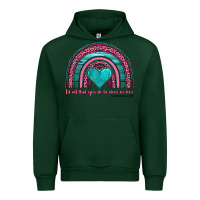 Forest Green valentine's day rainbow let all that you do be done in love 1 corinthi Urban Hoodie - AdoDesignShop