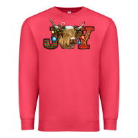 Cardinal christmas joy cow Premium Sweatshirt - RanaPortraitStore