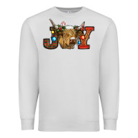 Dove Grey christmas joy cow Premium Sweatshirt - RanaPortraitStore