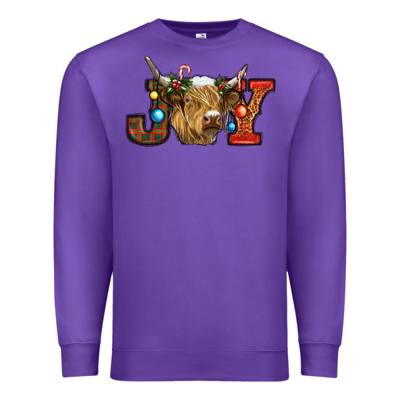Christmas Joy Cow Premium Sweatshirt by RanaPortraitStore | Teevron