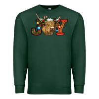 Sports Green christmas joy cow Premium Sweatshirt - RanaPortraitStore