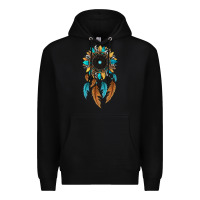 Black dreamer catcher sunflower Premium Hoodie - JahusDesignShop