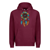 Burgundy dreamer catcher sunflower Premium Hoodie - JahusDesignShop