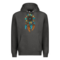 Charcoal Heather dreamer catcher sunflower Premium Hoodie - JahusDesignShop