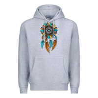 Heather Grey dreamer catcher sunflower Premium Hoodie - JahusDesignShop