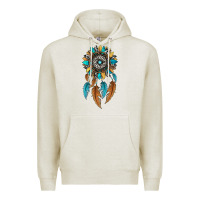 Oatmeal Heather dreamer catcher sunflower Premium Hoodie - JahusDesignShop