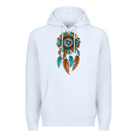 White dreamer catcher sunflower Premium Hoodie - JahusDesignShop