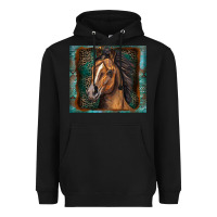 Black western horse Heavyweight Hoodie - Zillion Design Studio