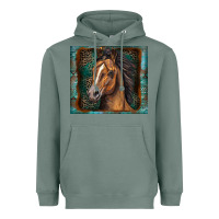 Sage western horse Heavyweight Hoodie - Zillion Design Studio