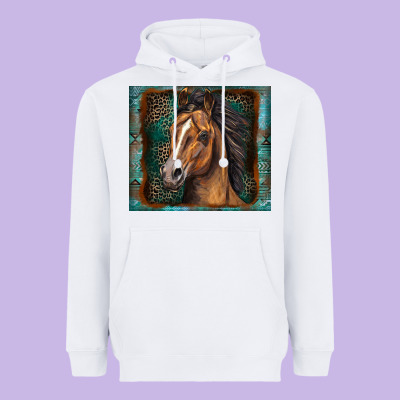 Western Horse Heavyweight Hoodie Designed By Zillion Design Studio