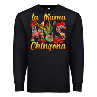 Black La Mama mas Chingona Premium Sweatshirt - texasbilliewilder