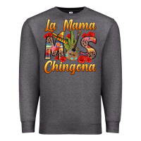 Charcoal Heather La Mama mas Chingona Premium Sweatshirt - texasbilliewilder