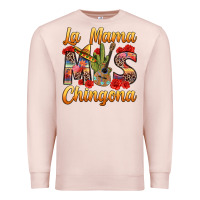 Pale Pink La Mama mas Chingona Premium Sweatshirt - texasbilliewilder
