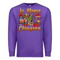 Purple La Mama mas Chingona Premium Sweatshirt - texasbilliewilder