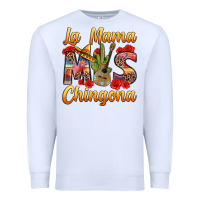 White La Mama mas Chingona Premium Sweatshirt - texasbilliewilder
