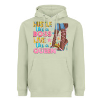 Matcha hustle like a boss live like a queen Heavyweight Hoodie - texasbilliewilder