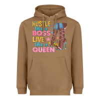 Toasted Coconut hustle like a boss live like a queen Heavyweight Hoodie - texasbilliewilder
