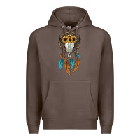 Coffee dreamer catcher bull skull Premium Hoodie - JahusDesignShop