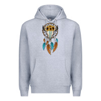 Heather Grey dreamer catcher bull skull Premium Hoodie - JahusDesignShop