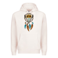 Pale Pink dreamer catcher bull skull Premium Hoodie - JahusDesignShop