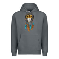 Rock dreamer catcher bull skull Premium Hoodie - JahusDesignShop