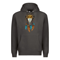 Smoke dreamer catcher bull skull Premium Hoodie - JahusDesignShop