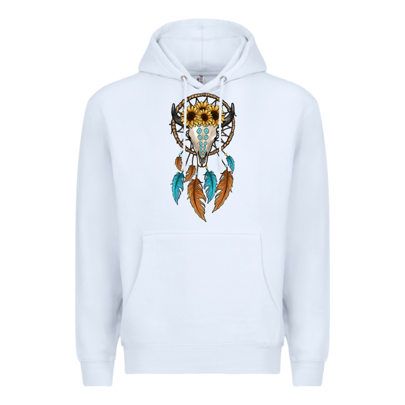 Dreamer Catcher Bull Skull Premium Hoodie by JahusDesignShop | Teevron