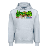 Heather Grey peace love st patty's day Urban Hoodie - Artiststas