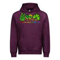 Mauve Wine peace love st patty's day Urban Hoodie - Artiststas