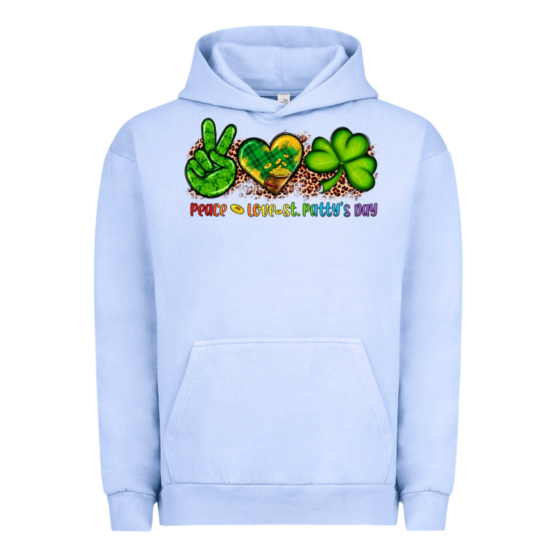 Peace Love St Patty's Day Urban Hoodie by Artiststas | Teevron