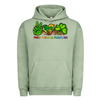 Pigment Oil Green peace love st patty's day Urban Hoodie - Artiststas