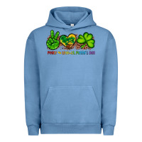 Pigment Pebble Blue peace love st patty's day Urban Hoodie - Artiststas