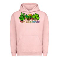 Pigment Salmon peace love st patty's day Urban Hoodie - Artiststas