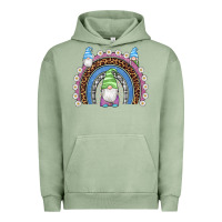 Pigment Oil Green easter gnome rainbow Urban Hoodie - Artiststas