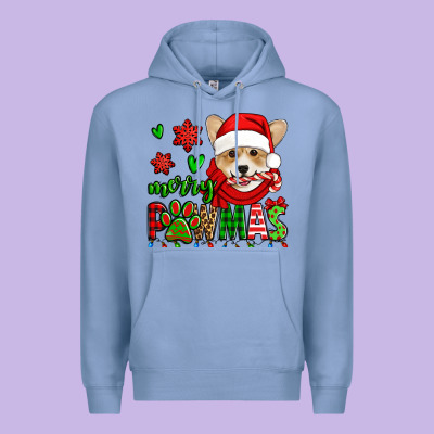 Merry Pawmas Christmas Corgi Premium Hoodie Designed By Jasminsmagicworld