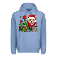 Colony Blue merry pawmas christmas corgi Premium Hoodie - Jasminsmagicworld