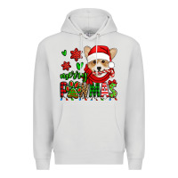 Dove Grey merry pawmas christmas corgi Premium Hoodie - Jasminsmagicworld